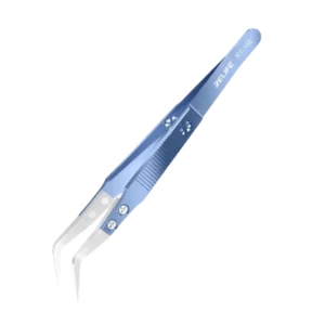 PINZA DE PRECISION DE TITANIUM CURVA PUNTA DE CERAMICA